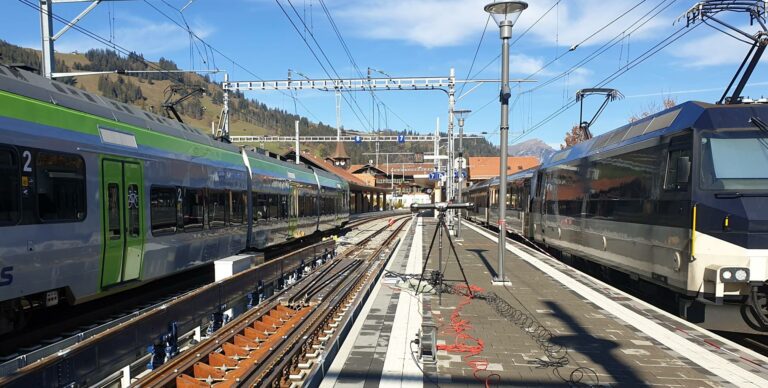Vermessen der Umspuranlage in Zweisimmen