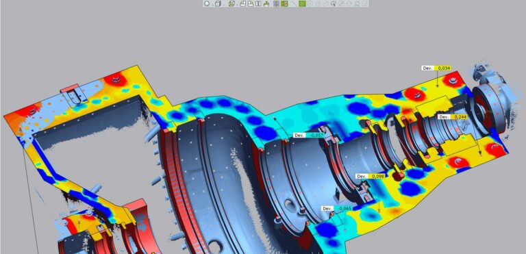 3D-Scan einer Dampfturbine