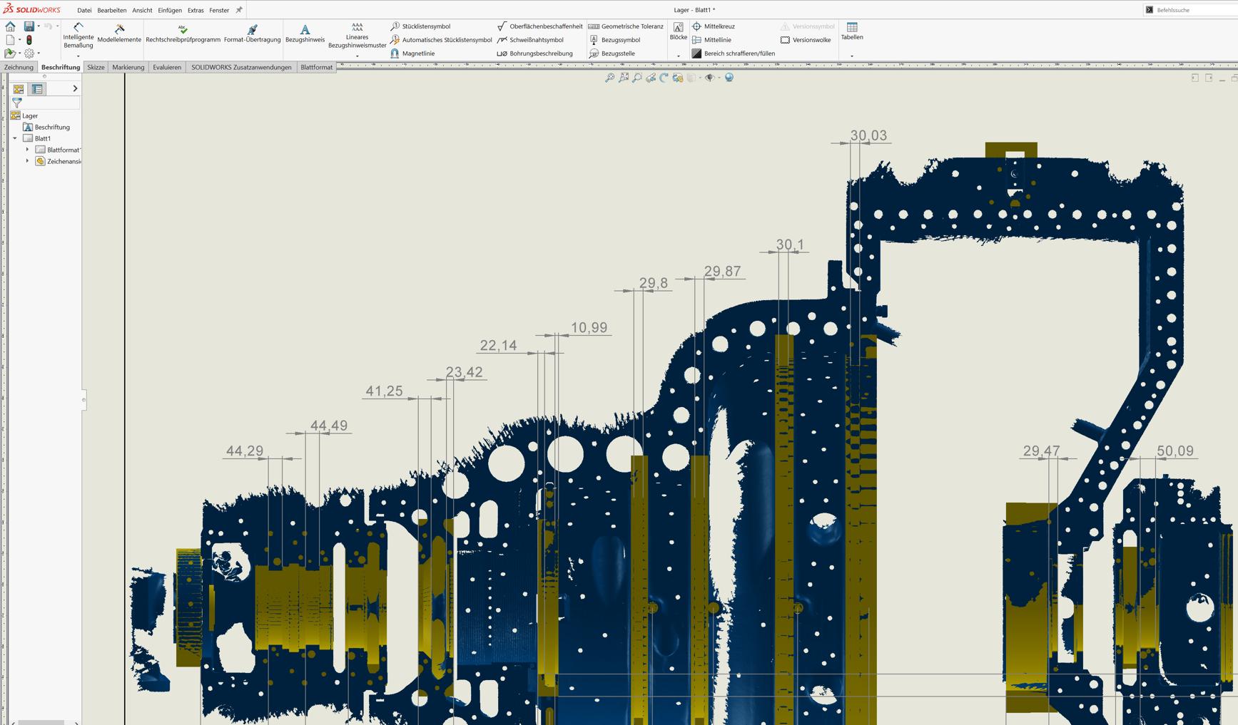 Ringe und Scandaten in SOLIDWORKS